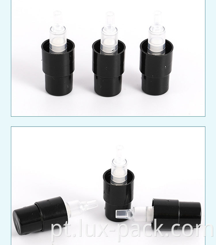 Garrane de spray de névoa personalizada embalagem exclusiva 24-410 Spray de névoa de névoa fina de alumínio de alumínio